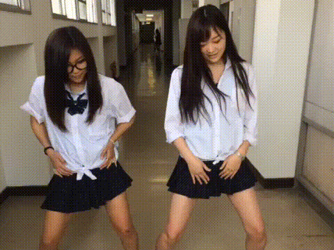 【エロGIF画像】学校の中でも外でもテンションあげあげ～なお馬鹿高校生のおふざけエロVINEだぁｗｗｗ